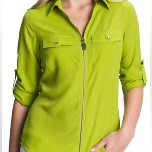 MICHAEL Michael Kors Neon Green Zip-Up Jacket